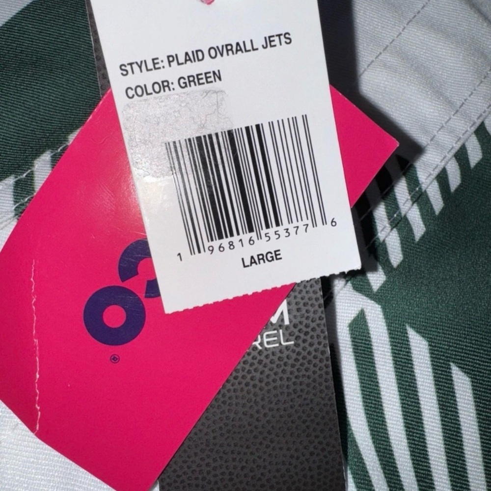New York Jets Overalls Plaid Bib Men’s Large FOCO NFL Football New With Tags - Picture 7 of 9